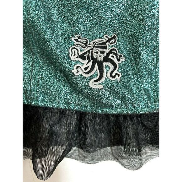 Disney Girls Descendents 2 Una Sparkly Vest Teal Black Ruffle Moto - Picture 7 of 11